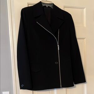 Helmet Lang Asymmetrical Zipper Jacket